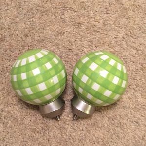 Pottery Barn finials. Three sets/2 avail